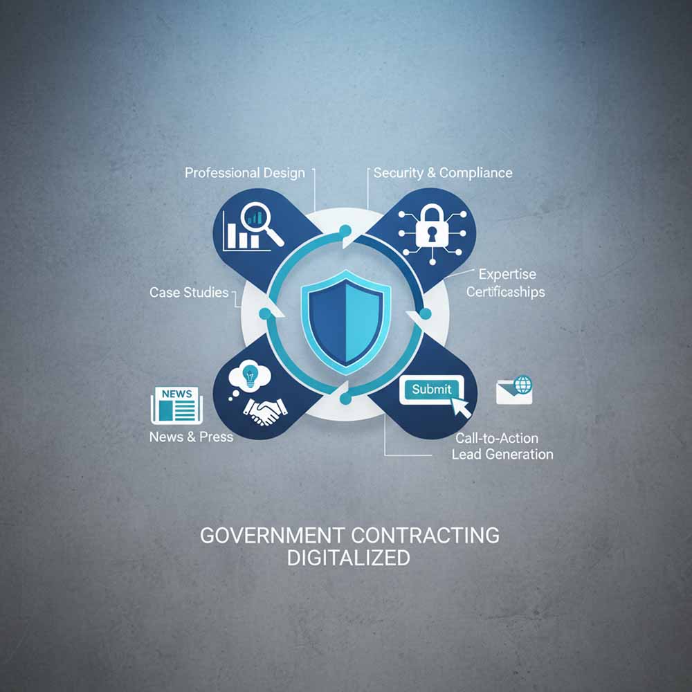 Essential website features necessary for successful government contractors.